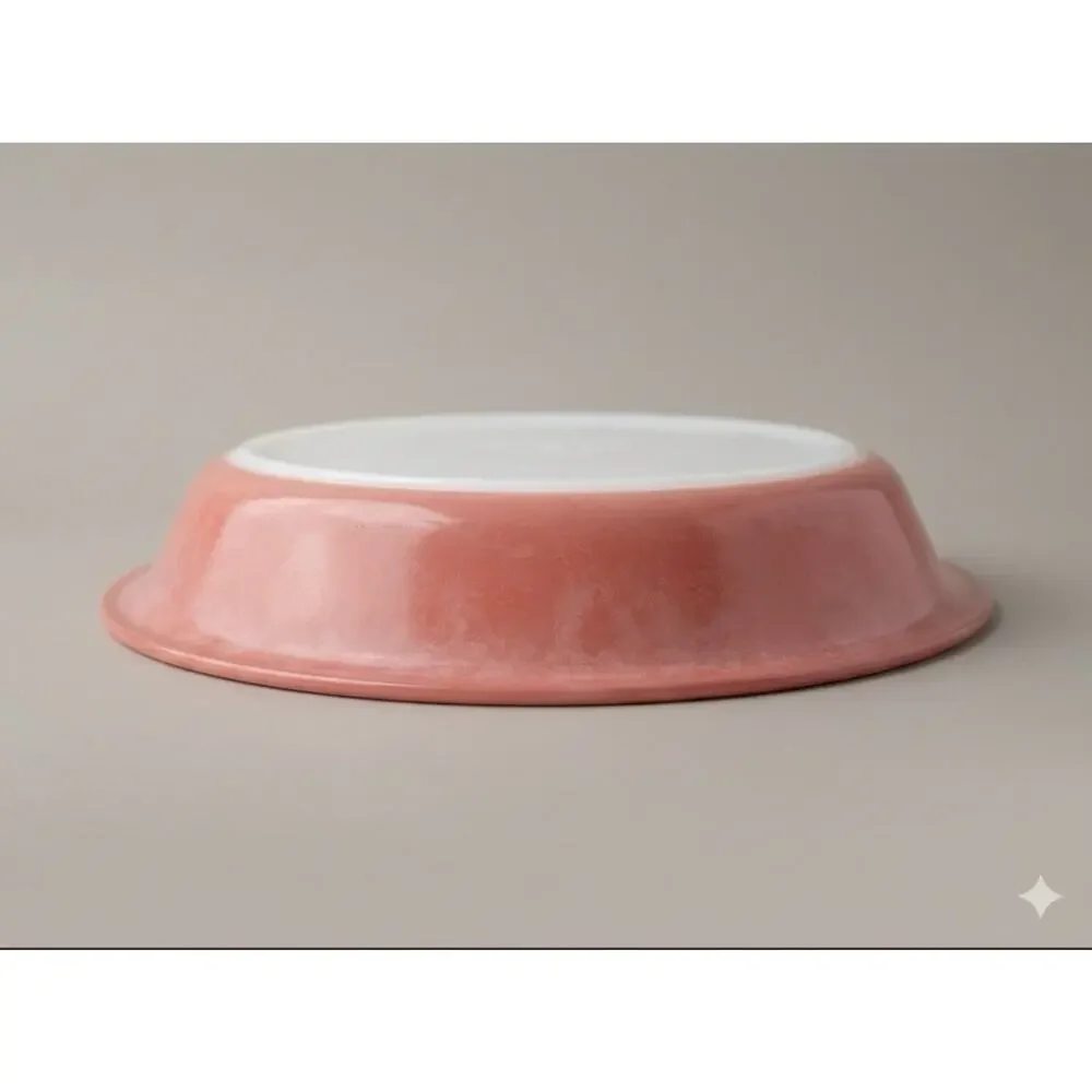 Two Pyrex Vintage Pie Plates Faded Lime Green And Hot Pink, Made In USA, GUC